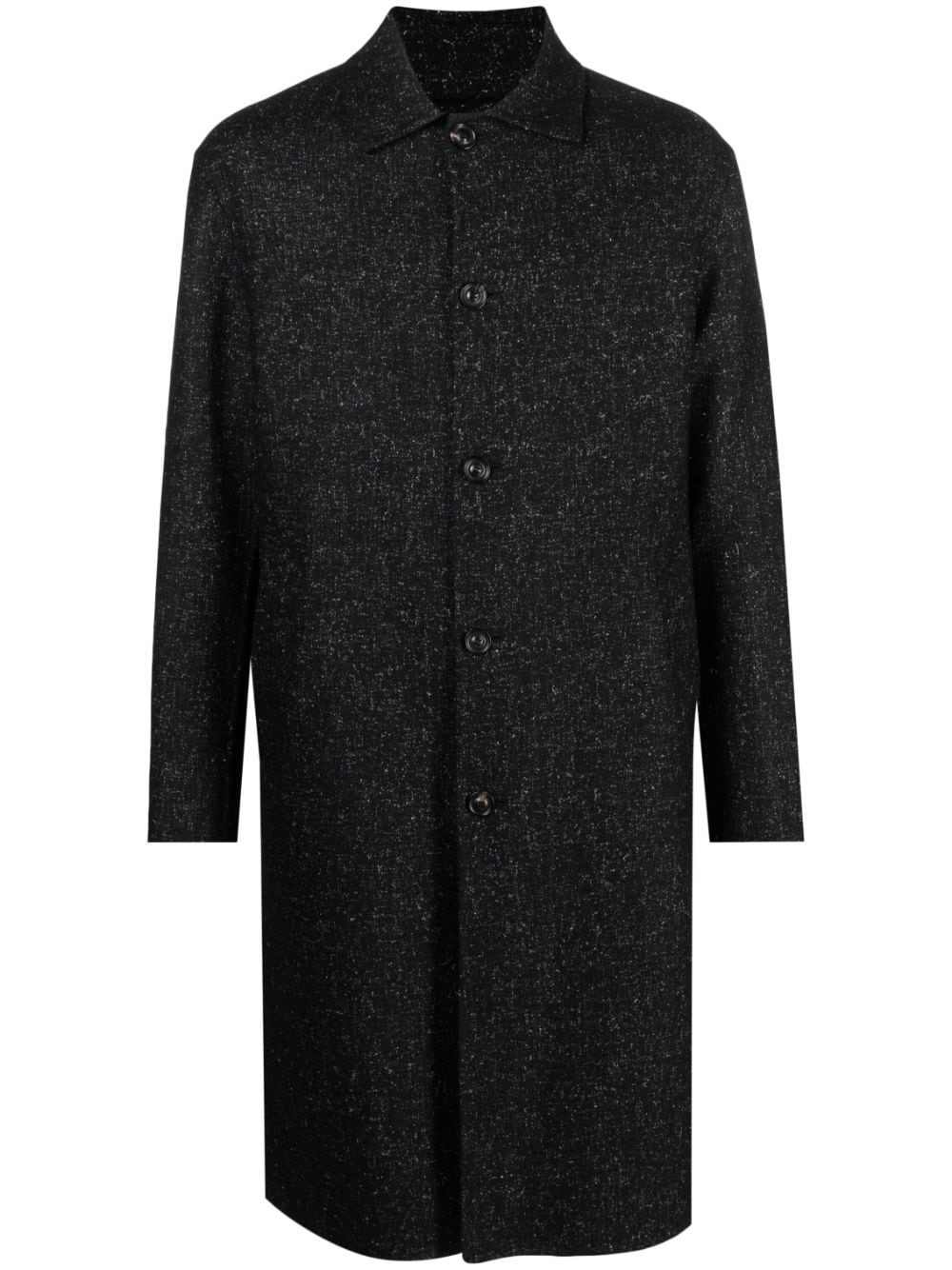 Lardini single-breasted marled coat - Black von Lardini