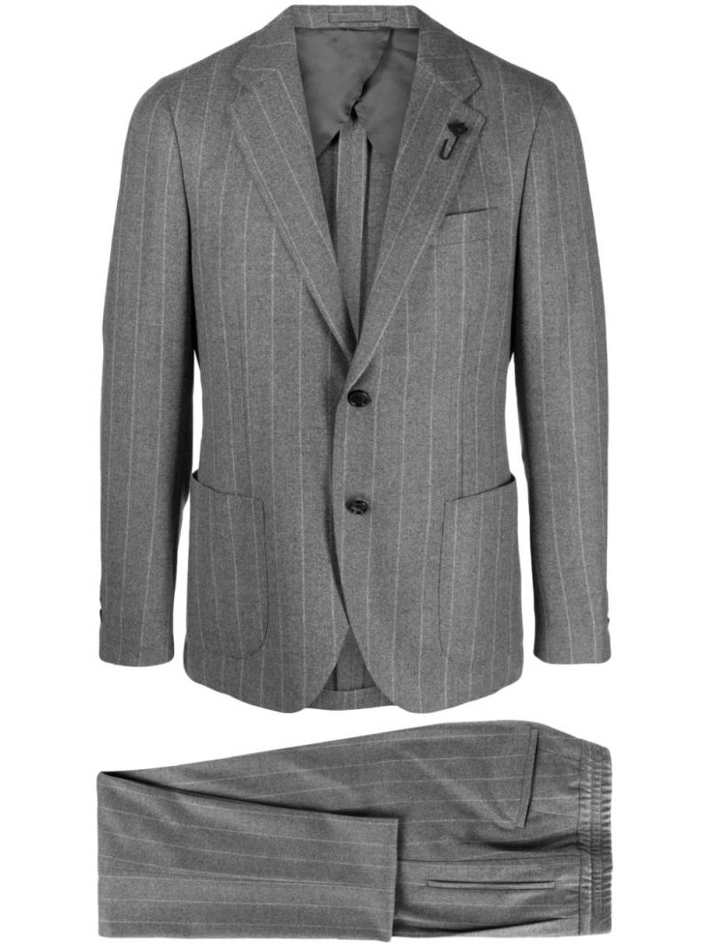 Lardini single-breasted pinstripe suit - Grey von Lardini