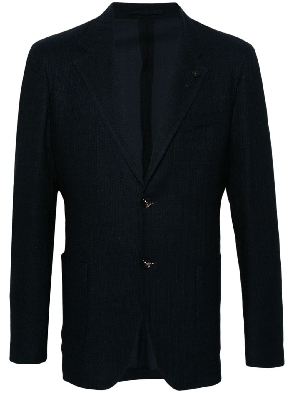 Lardini single-breasted textured-finish blazer - Blue von Lardini