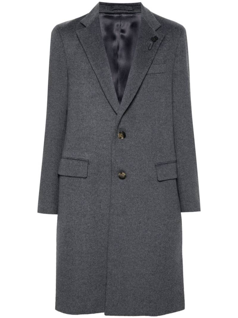 Lardini single-breasted virgin wool coat - Grey von Lardini