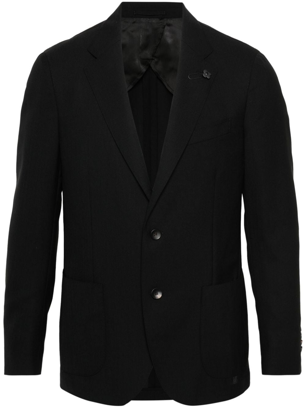 Lardini single-breasted wool blazer - Black von Lardini