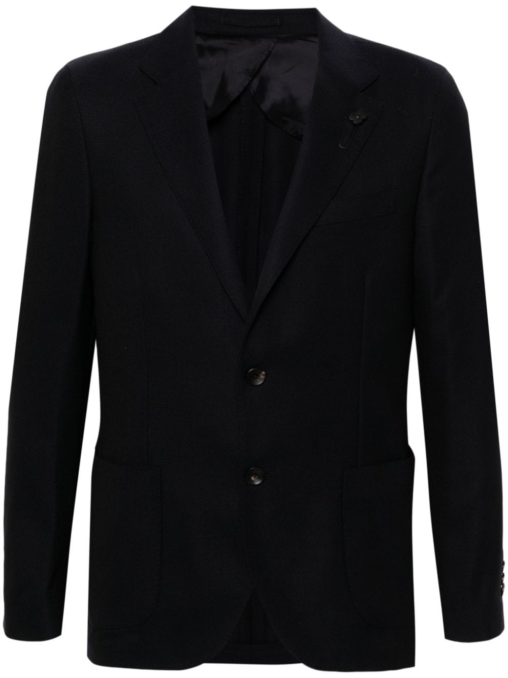 Lardini single-breasted wool blazer - Blue von Lardini