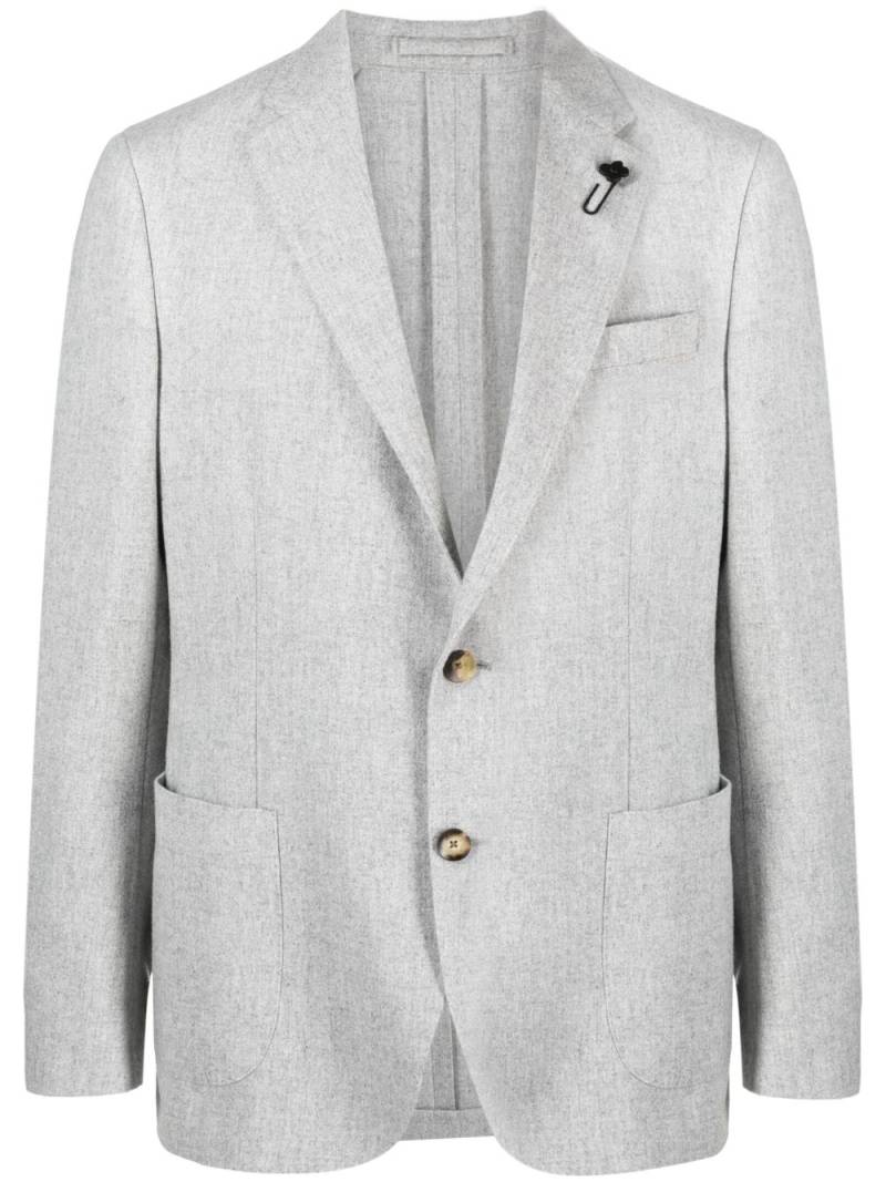 Lardini single-breasted wool-blend blazer - Grey von Lardini