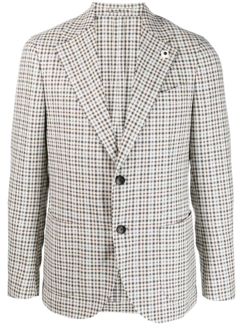 Lardini single breasted wool-blend blazer - Neutrals von Lardini