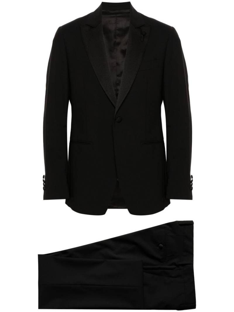 Lardini single-breasted wool-blend suit - Black von Lardini