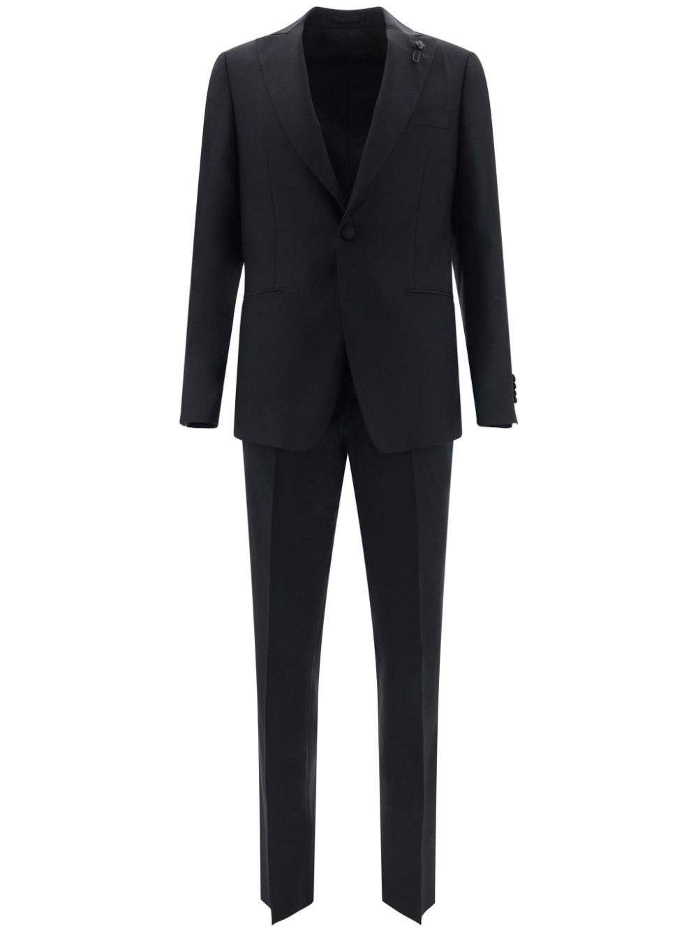 Lardini single-breasted wool suit - Black von Lardini