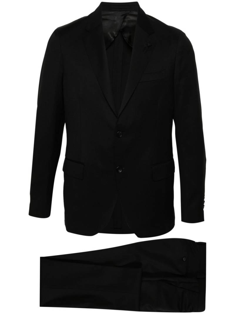 Lardini single-breasted wool suit - Black von Lardini