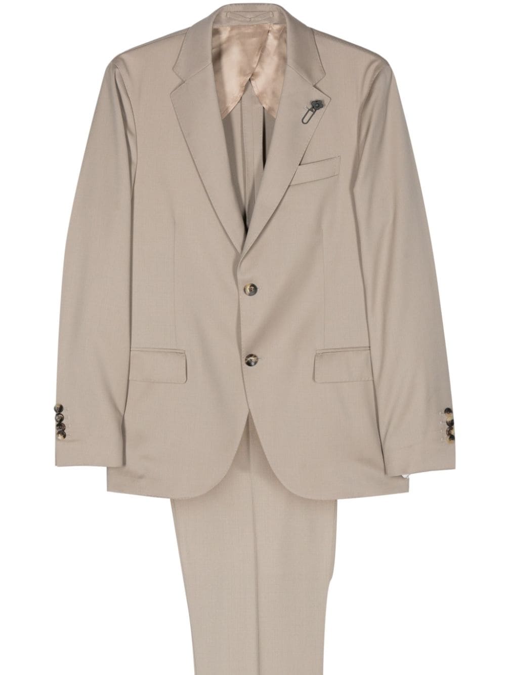 Lardini single-breasted wool suit - Neutrals von Lardini