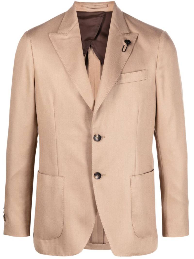 Lardini slim-cut single-breasted blazer - Neutrals von Lardini