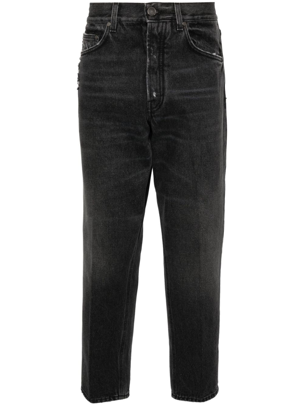 Lardini slim-fit distressed jeans - Black von Lardini