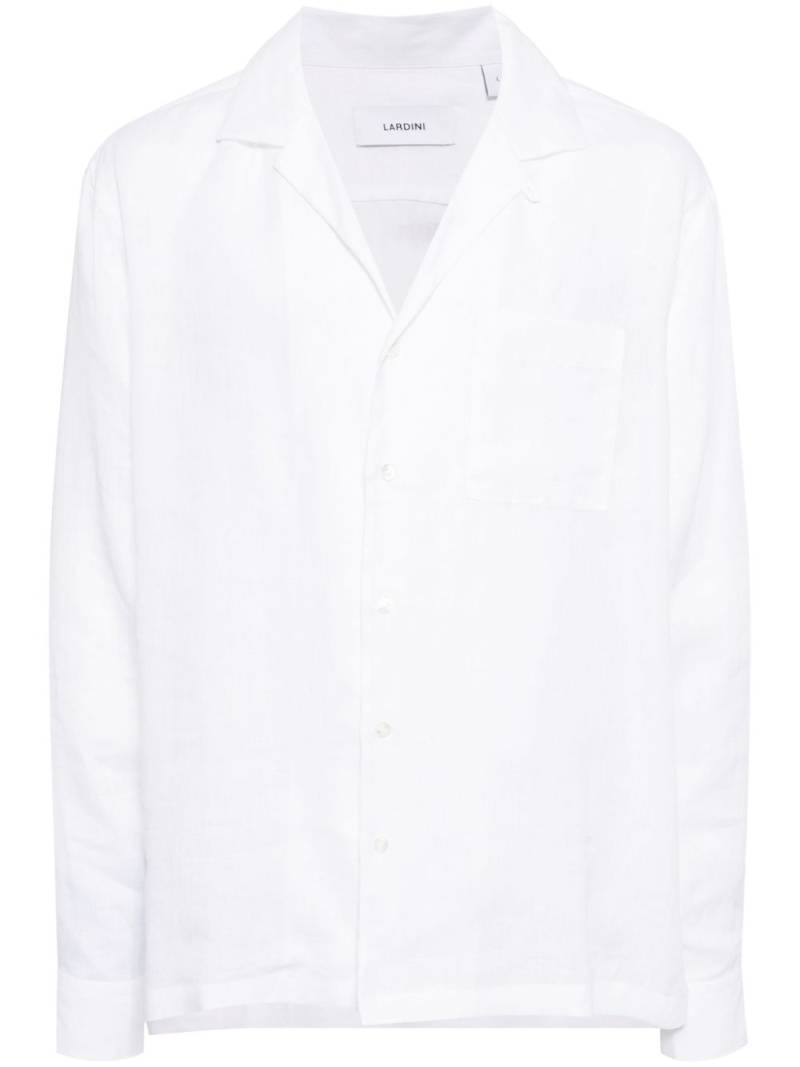 Lardini spread-collar flax shirt - White von Lardini