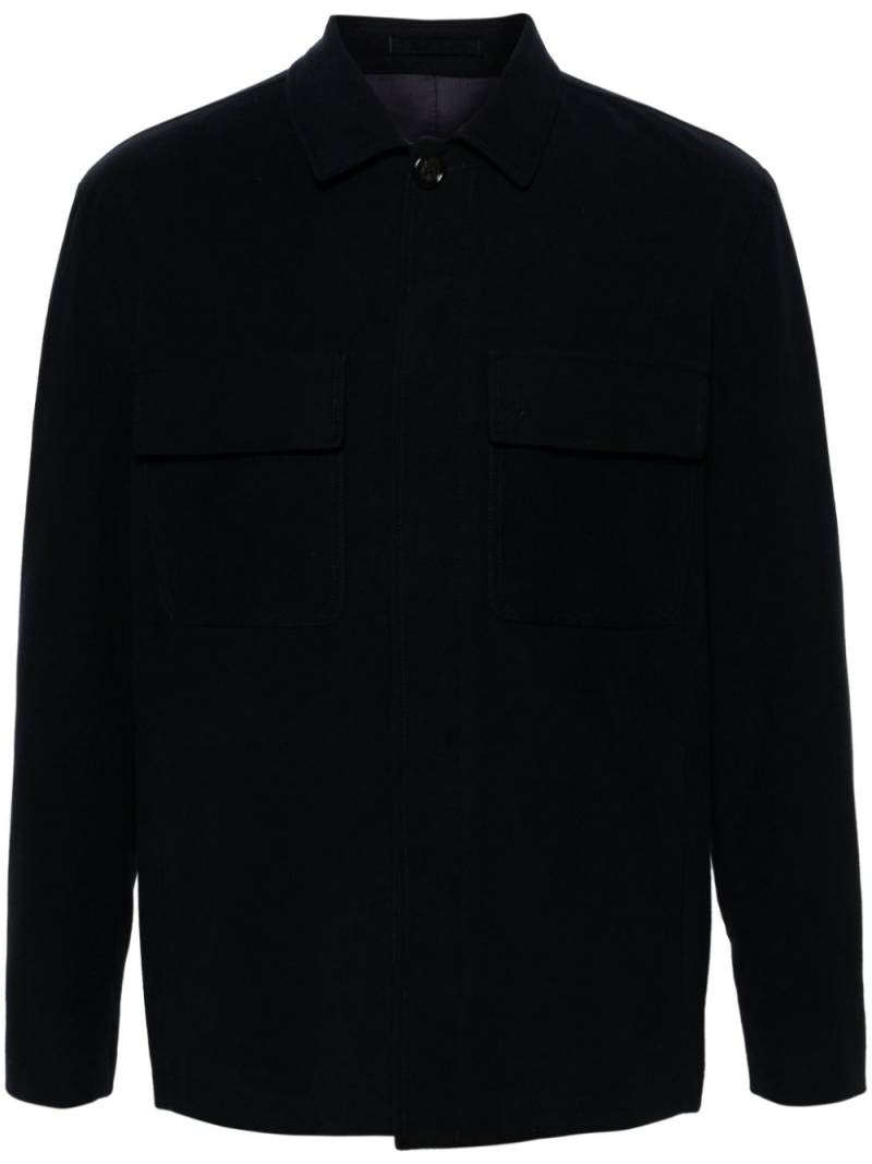 Lardini spread-collar shirt jacket - Blue von Lardini