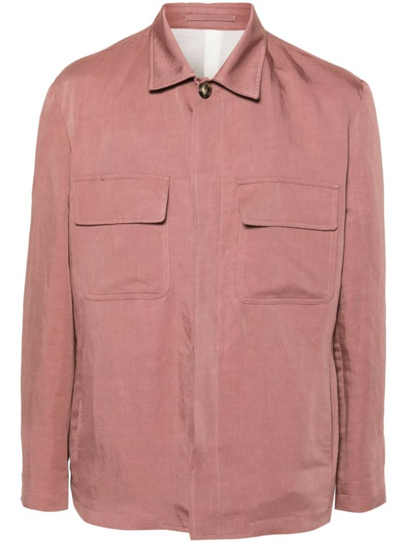 Lardini spread-collar shirt jacket - Pink von Lardini