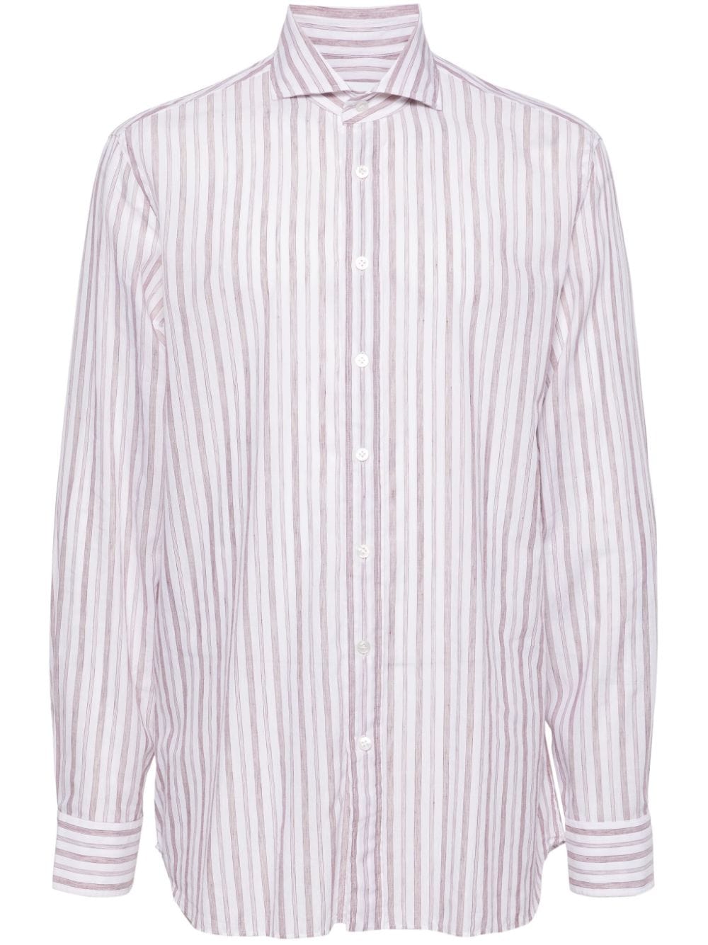 Lardini striped button-up shirt - Red von Lardini