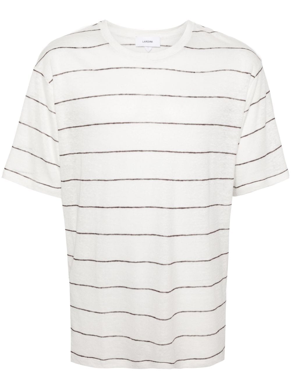 Lardini striped fine-knit T-shirt - White von Lardini