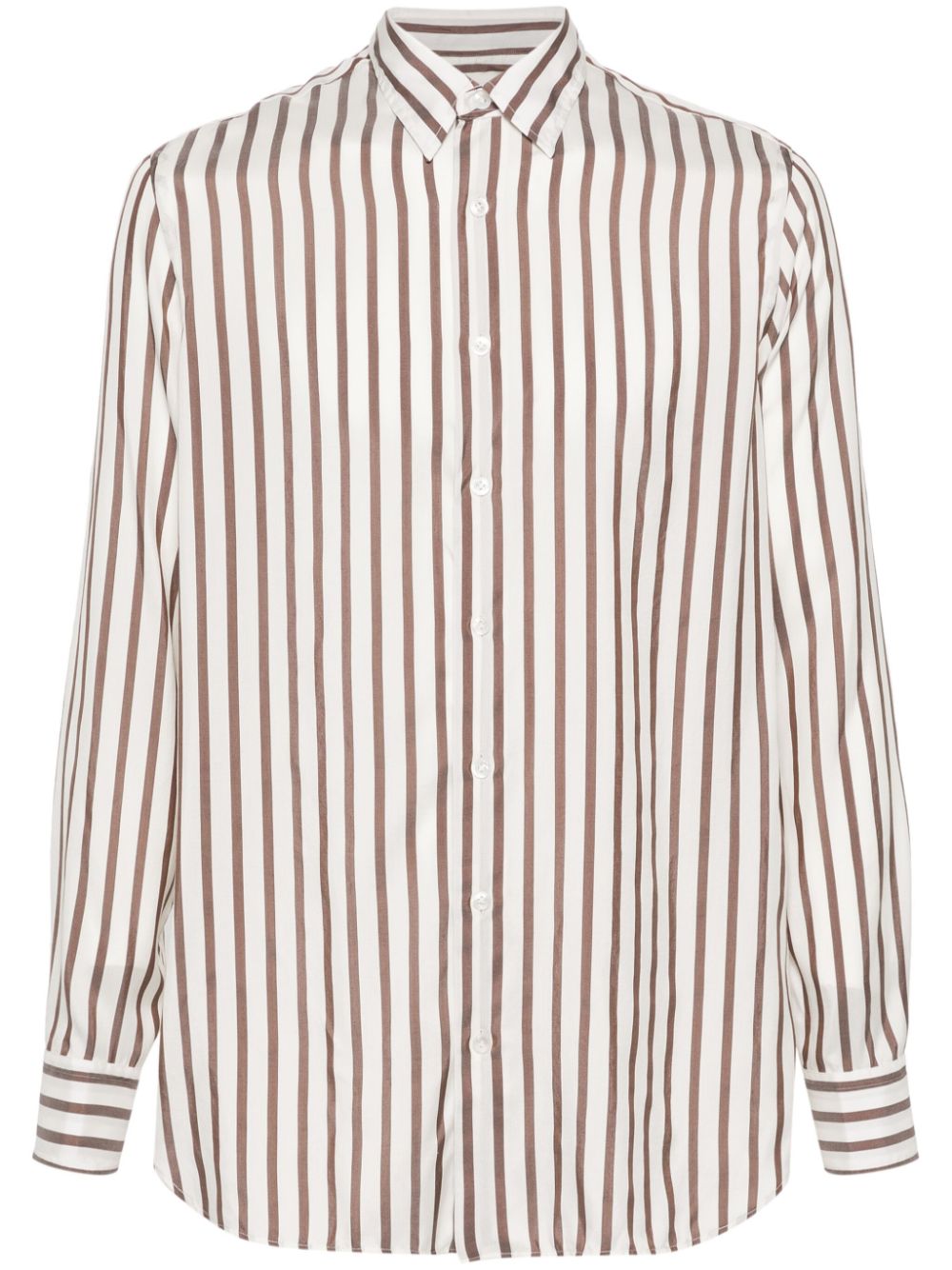 Lardini striped silk shirt - Neutrals von Lardini