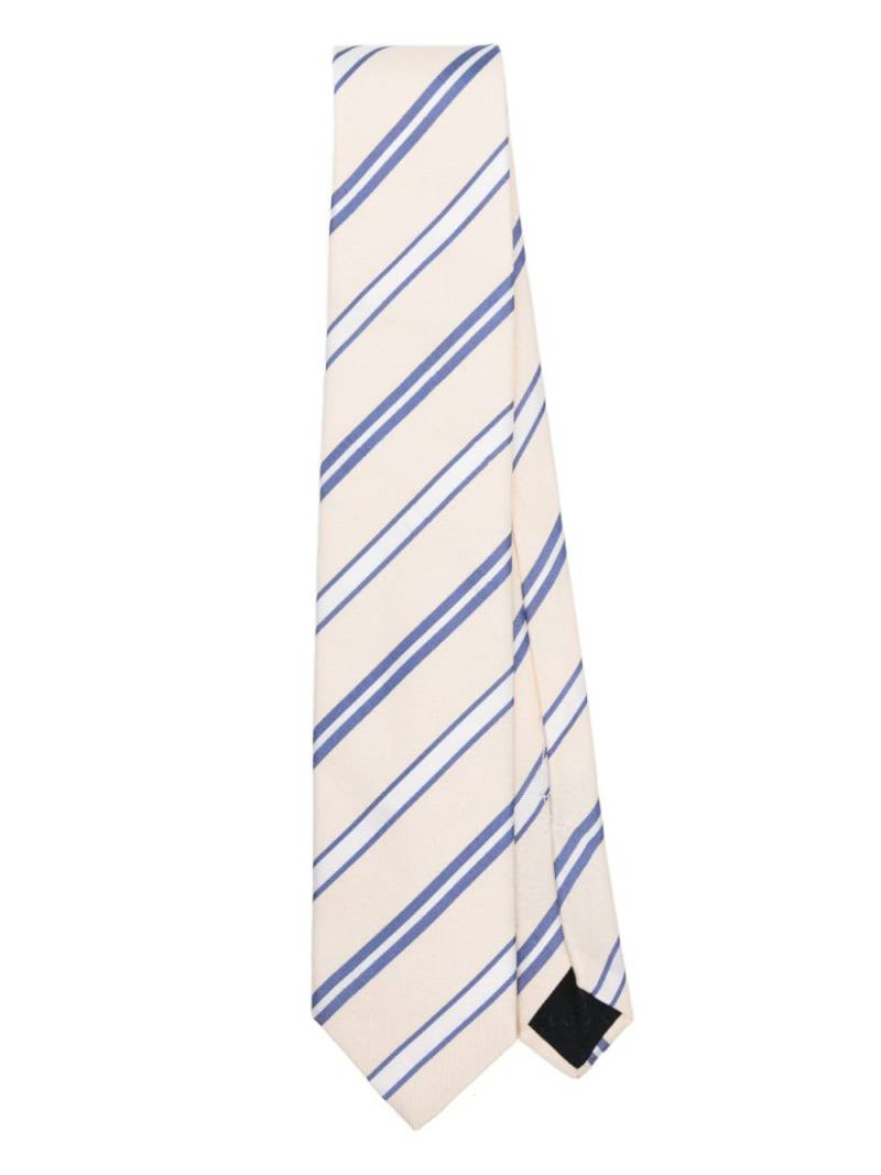 Lardini striped silk tie - Neutrals von Lardini