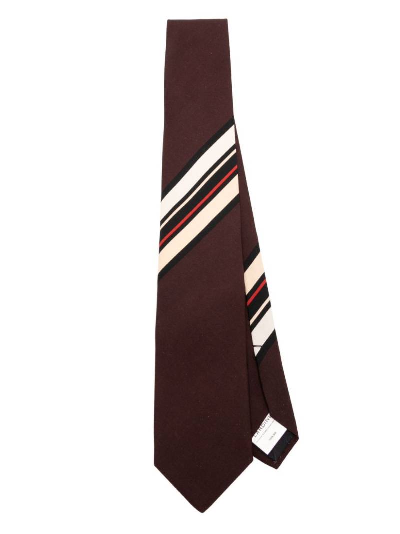 Lardini striped silk tie - Purple von Lardini