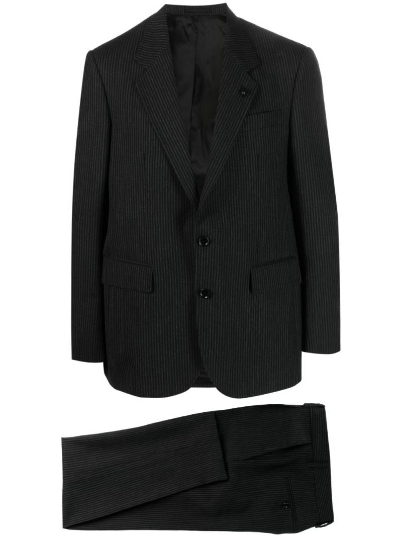 Lardini striped single-breasted suit - Black von Lardini