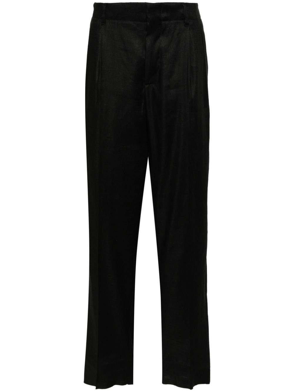 Lardini tapered-leg twill trousers - Black von Lardini