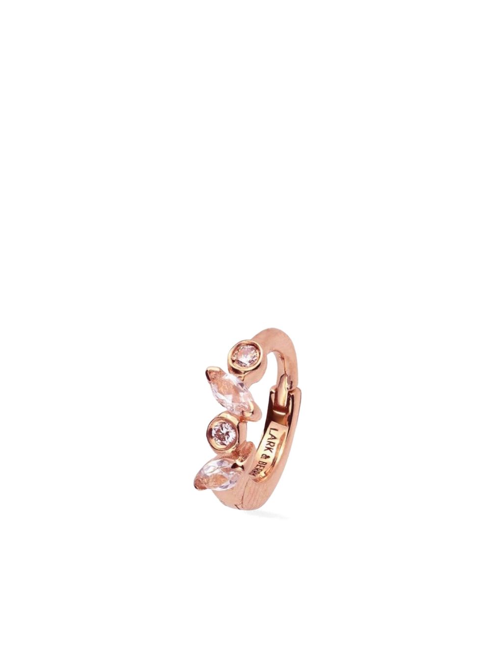 Lark & Berry 14kt rose gold small Veto diamond and sapphire hoop earring - Pink von Lark & Berry