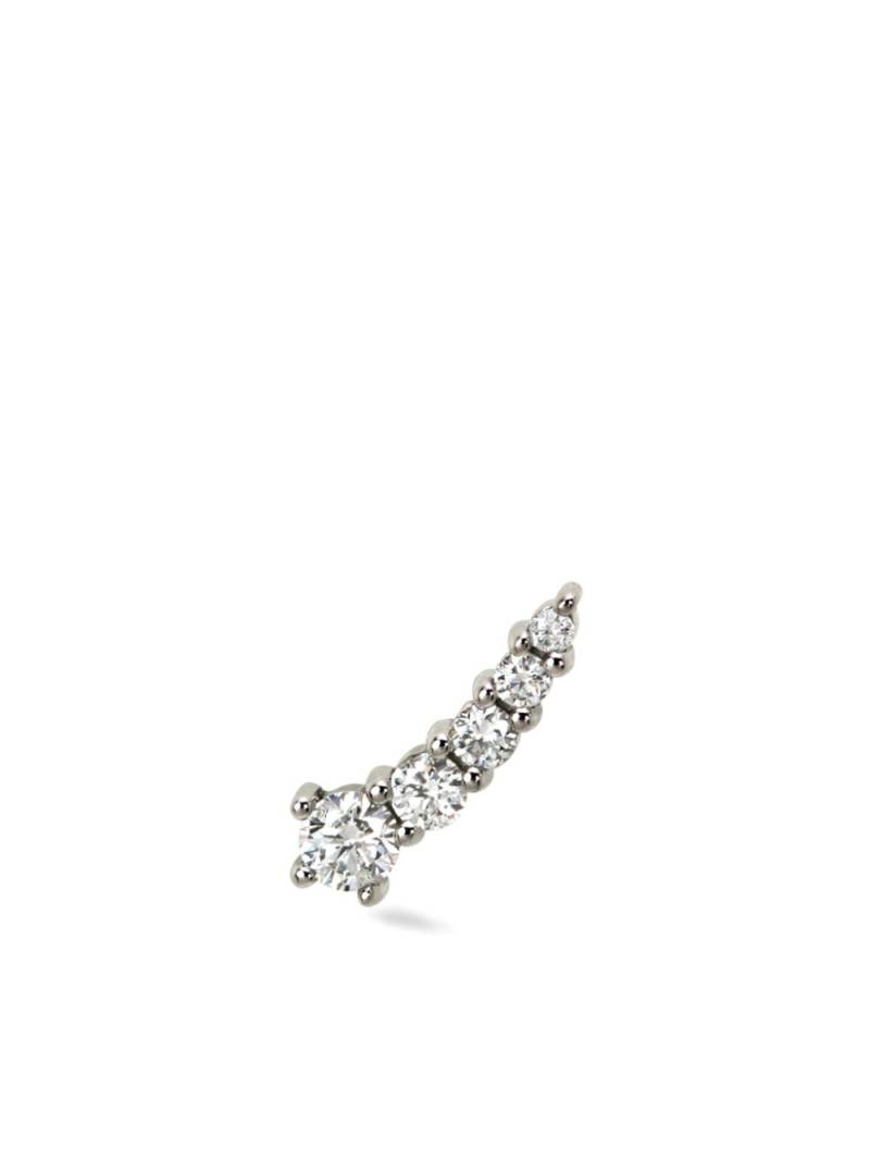 Lark & Berry 14kt white gold Shooting Star diamond stud earring - Silver von Lark & Berry