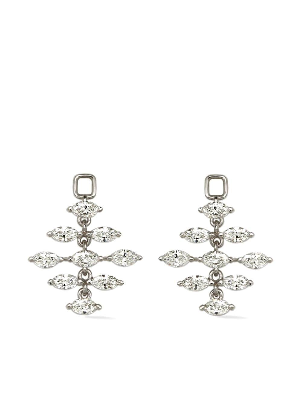 Lark & Berry 14kt white gold detachable diamond earrings - Silver von Lark & Berry