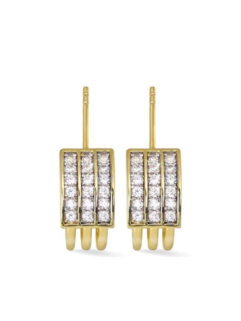 Lark & Berry 14kt yellow gold Interstellar Solar diamond hoop earrings von Lark & Berry