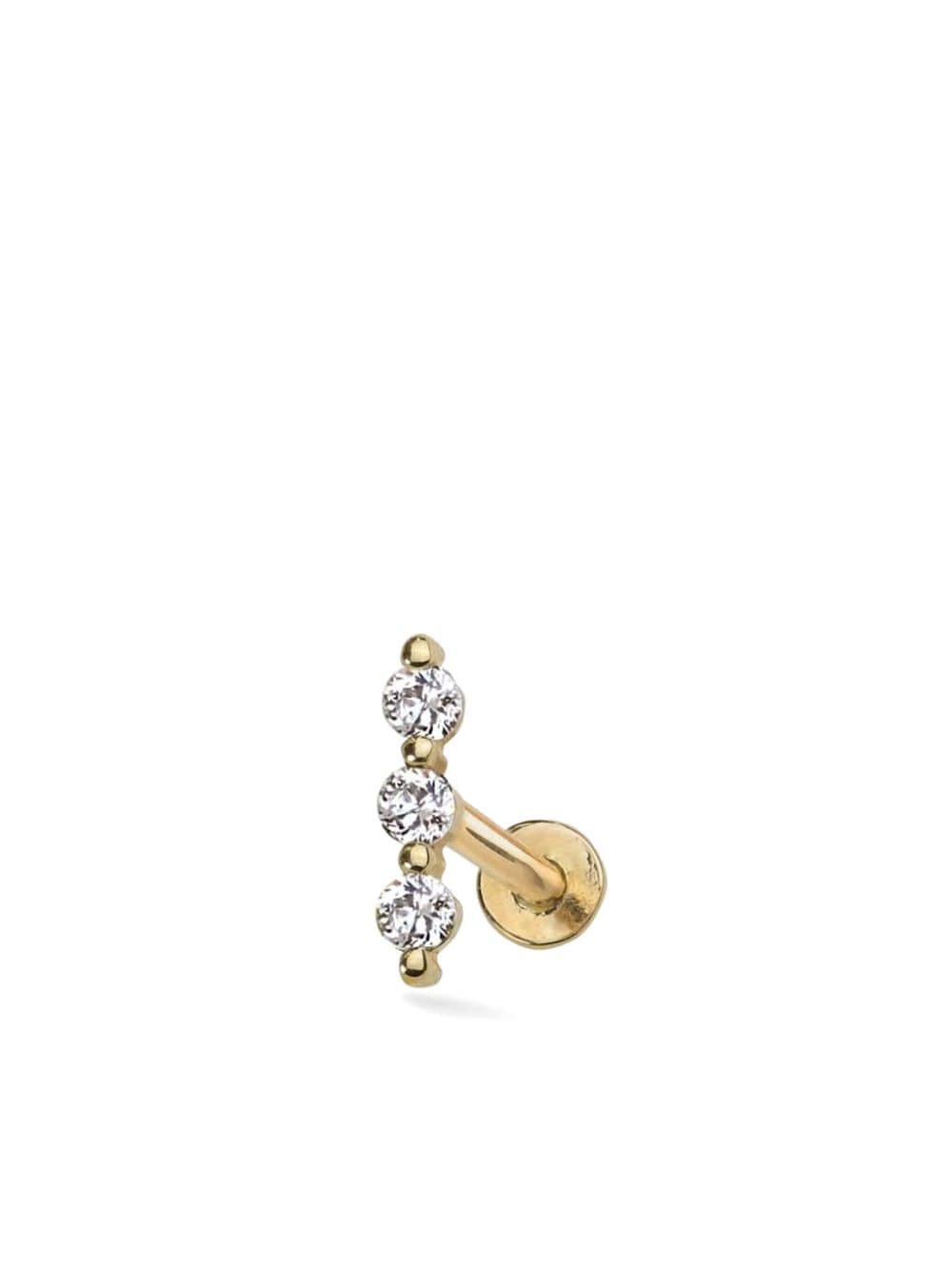 Lark & Berry 14kt yellow gold Modernist diamond earring von Lark & Berry