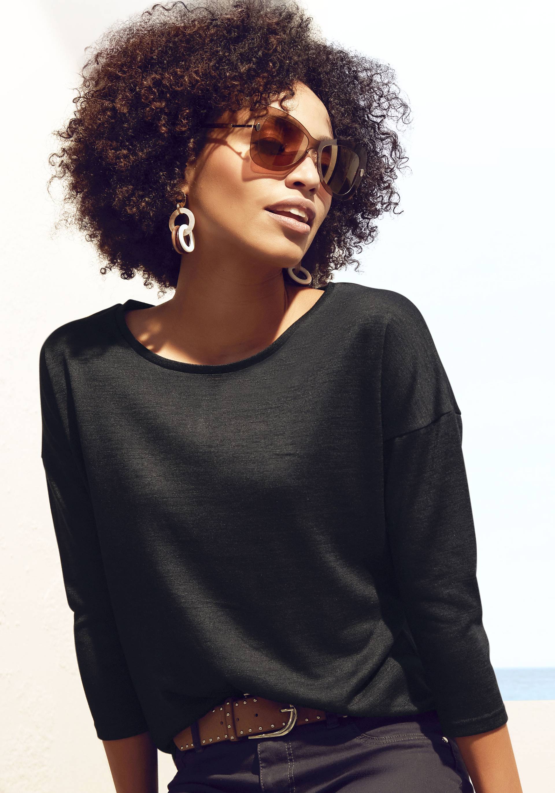 LASCANA 3/4-Arm-Shirt »aus feinem Strick«, aus pflegeleichter Qualität mit Viskose LASCANA 3/4-Arm-Shirt »aus feinem Strick«, aus pflegeleichter Qualität mit Viskose von Lascana