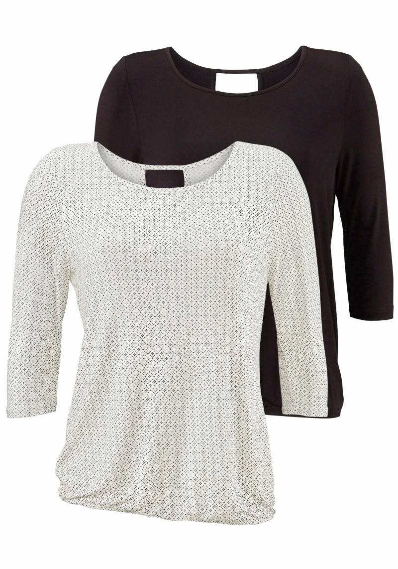 LASCANA 3/4-Arm-Shirt, mit modischem Cut-out im Nacken von Lascana