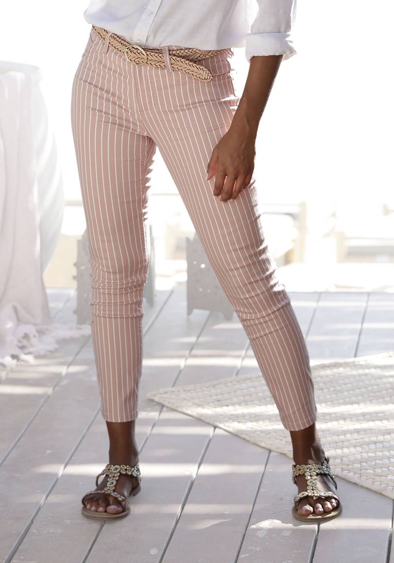 LASCANA 7/8-Jeggings, mit Streifenprint in Slim-Fit-Form, Superstretch-Qualität LASCANA 7/8-Jeggings, mit Streifenprint in Slim-Fit-Form, Superstretch-Qualität von Lascana