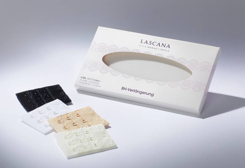 LASCANA BH-Verlängerung, (Packung, 4 St.), mit jeweils 3 Haken von Lascana