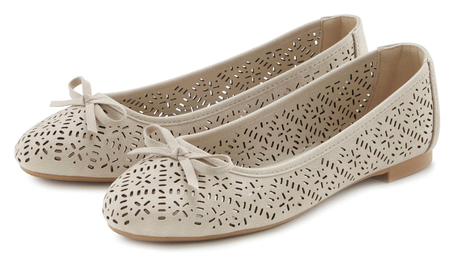 LASCANA Ballerina, Freizeitschuh, Slipper, Halbschuh mit kleinen Cut-Outs VEGAN LASCANA Ballerina, Freizeitschuh, Slipper, Halbschuh mit kleinen Cut-Outs VEGAN von Lascana