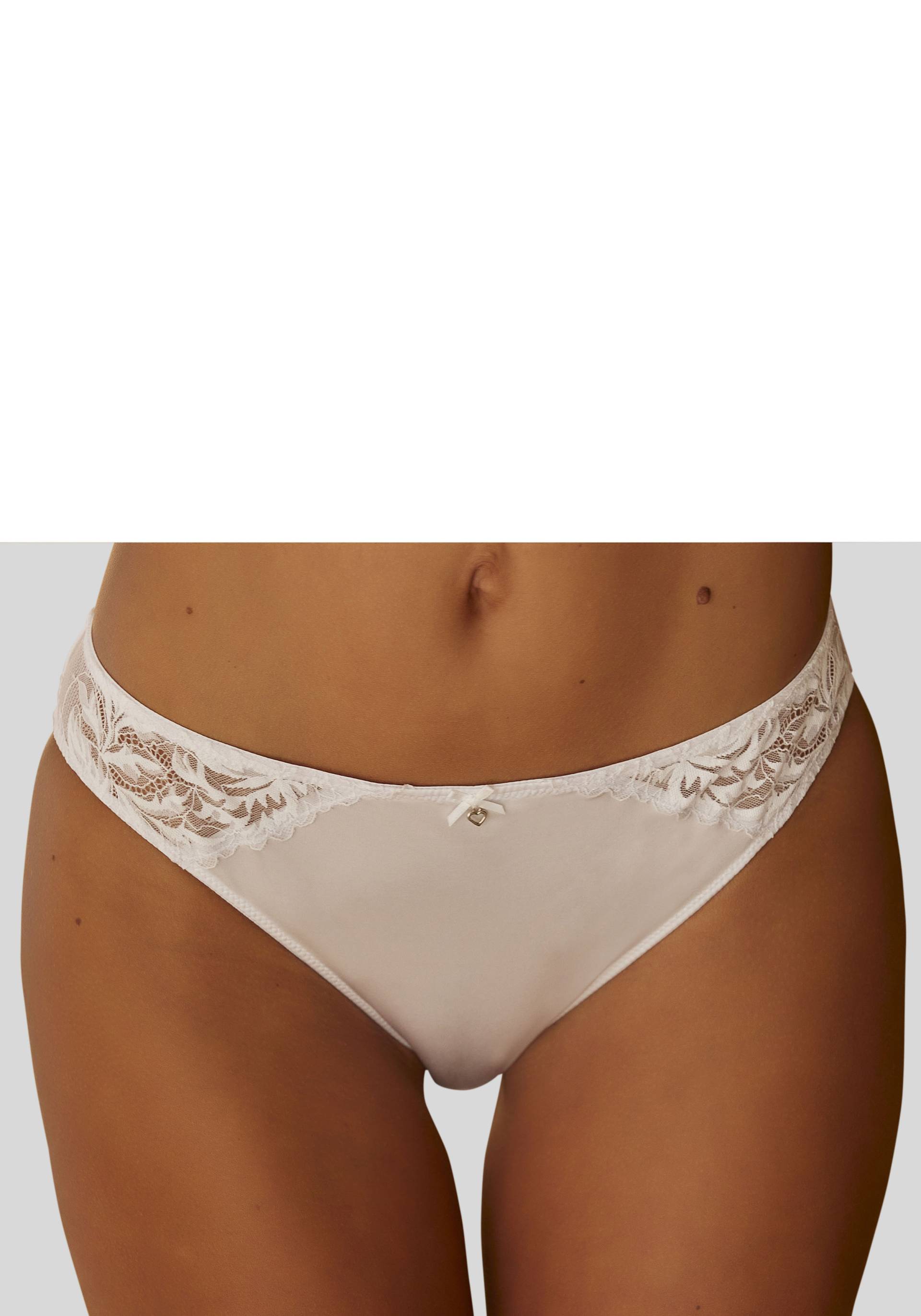 LASCANA Bikinislip, mit floralen Spitzeneinsätzen von Lascana