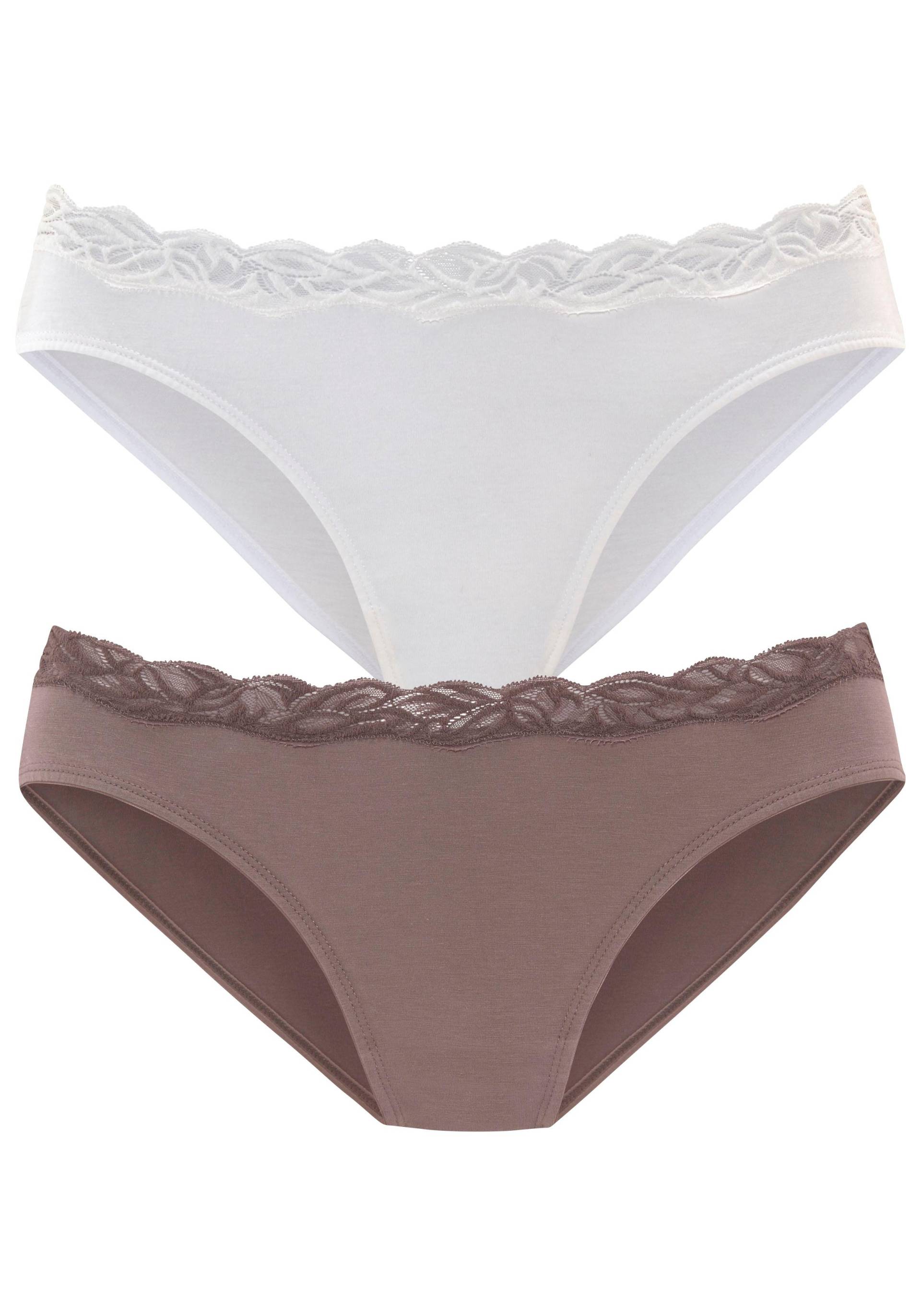 LASCANA Bikinislip, mit floraler Spitze von Lascana