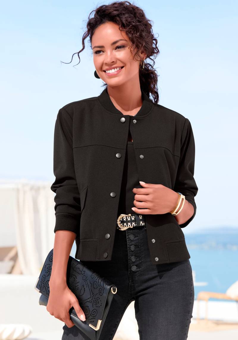 LASCANA Bomberjacke, mit Druckknöpfen, Blousonjacke, sportlich-elegant LASCANA Bomberjacke, mit Druckknöpfen, Blousonjacke, sportlich-elegant von Lascana
