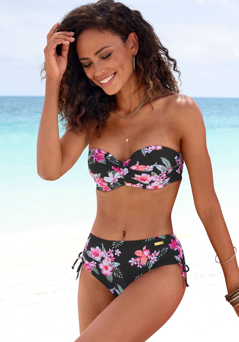 LASCANA Bügel-Bandeau-Bikini-Top »Santini«, im floralen Design von Lascana