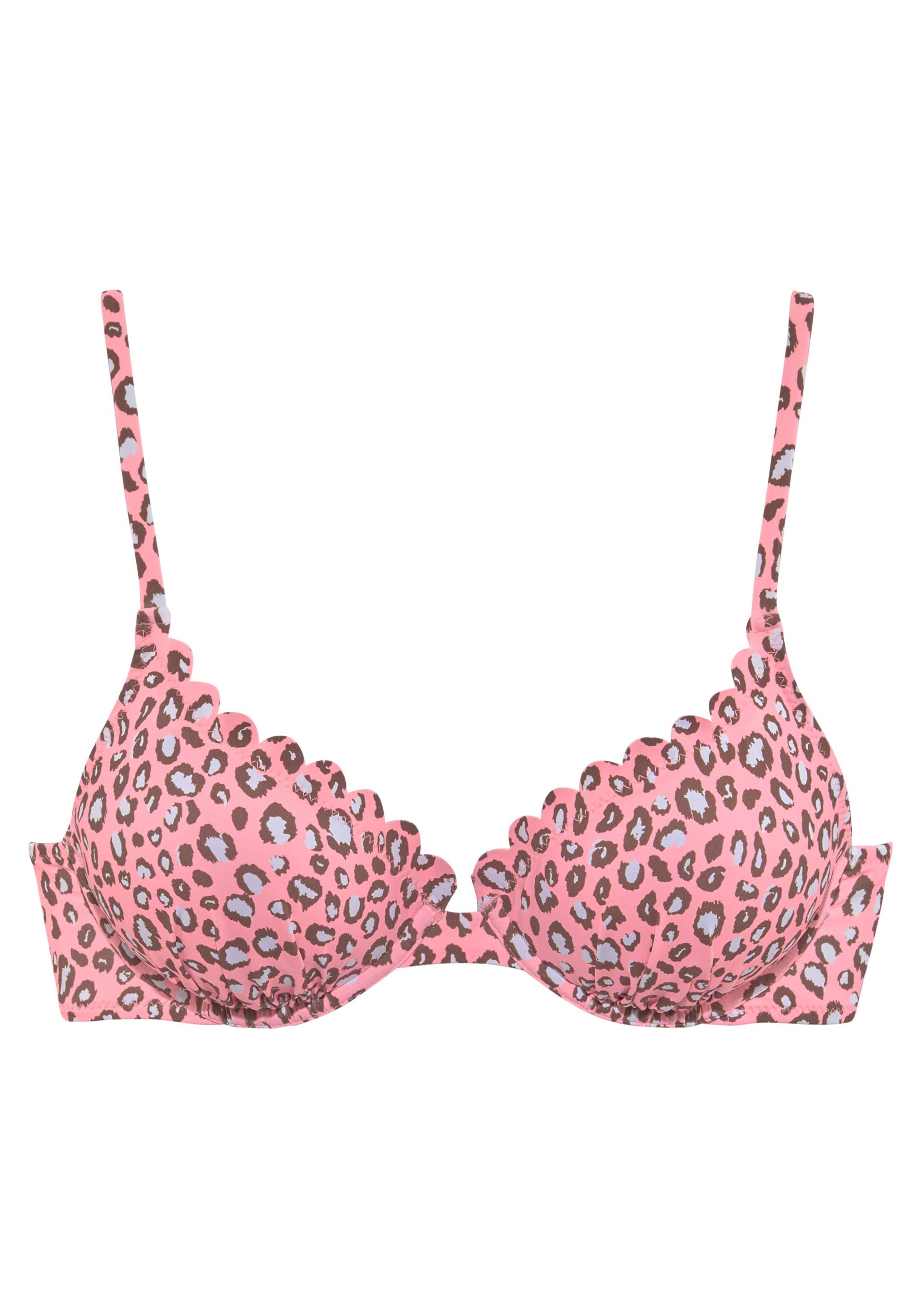 LASCANA Bügel-Bikini-Top »Mae«, farbenfroher Animalprint, verstellbare Träger, wattierte Cups von Lascana