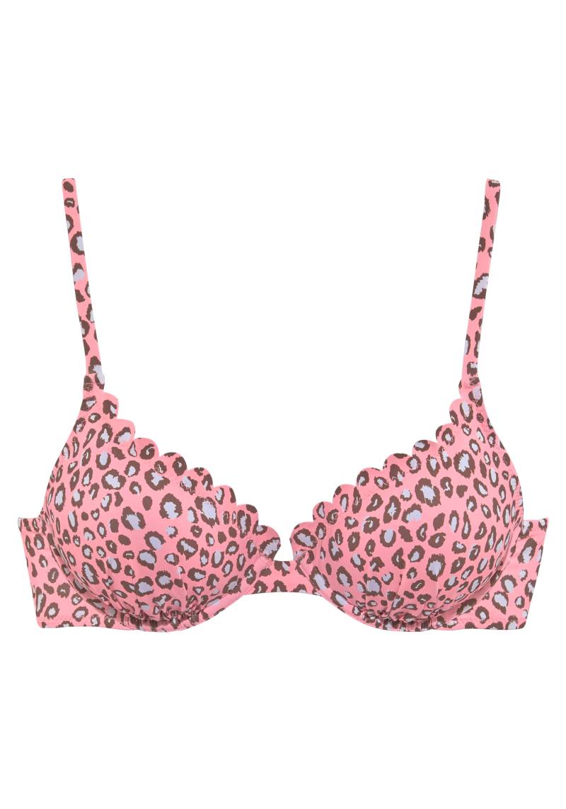 LASCANA Bügel-Bikini-Top »Mae«, farbenfroher Animalprint, verstellbare Träger, wattierte Cups von Lascana