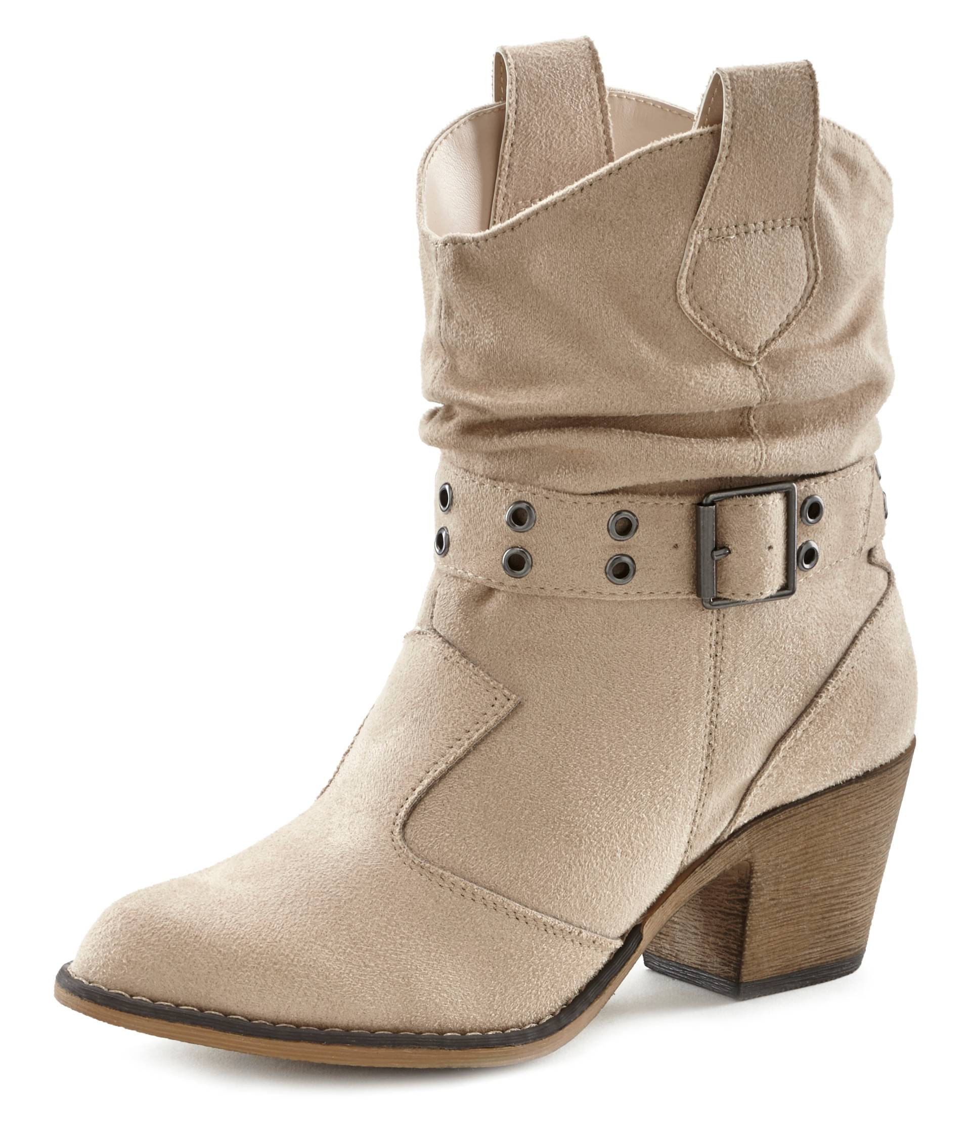 LASCANA Cowboy Stiefelette, Cowboy Boots, Western Stiefelette, Ankleboots VEGAN LASCANA Cowboy Stiefelette, Cowboy Boots, Western Stiefelette, Ankleboots VEGAN von Lascana