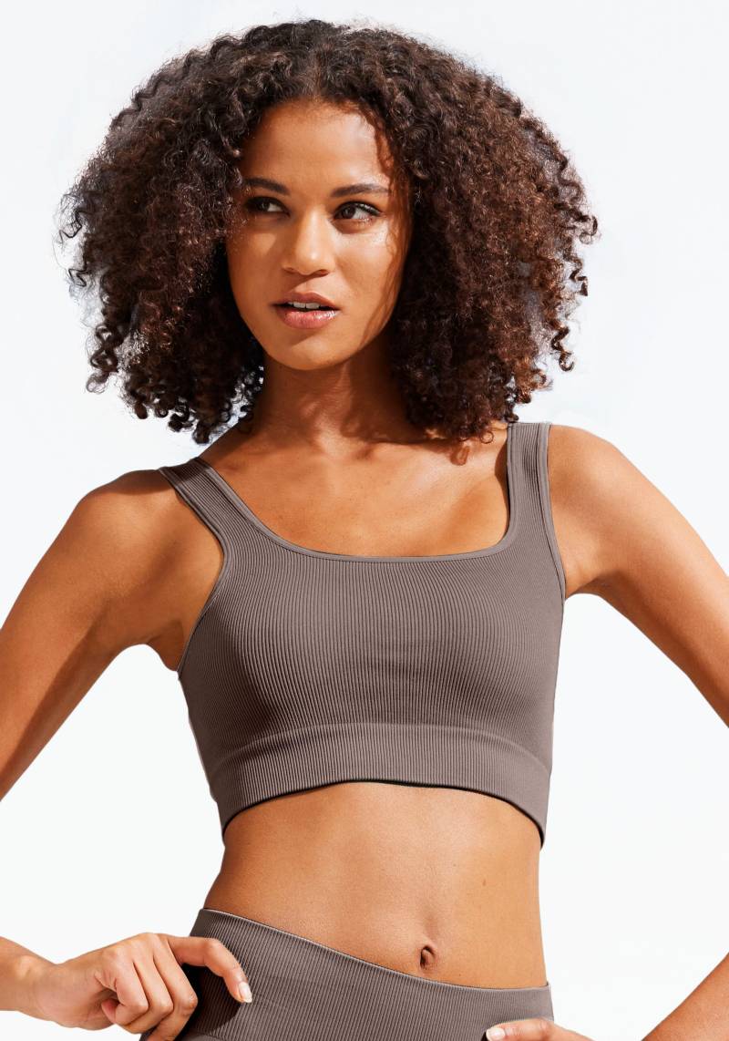 LASCANA Crop-Top, Seamless Top mit Rippstruktur von Lascana