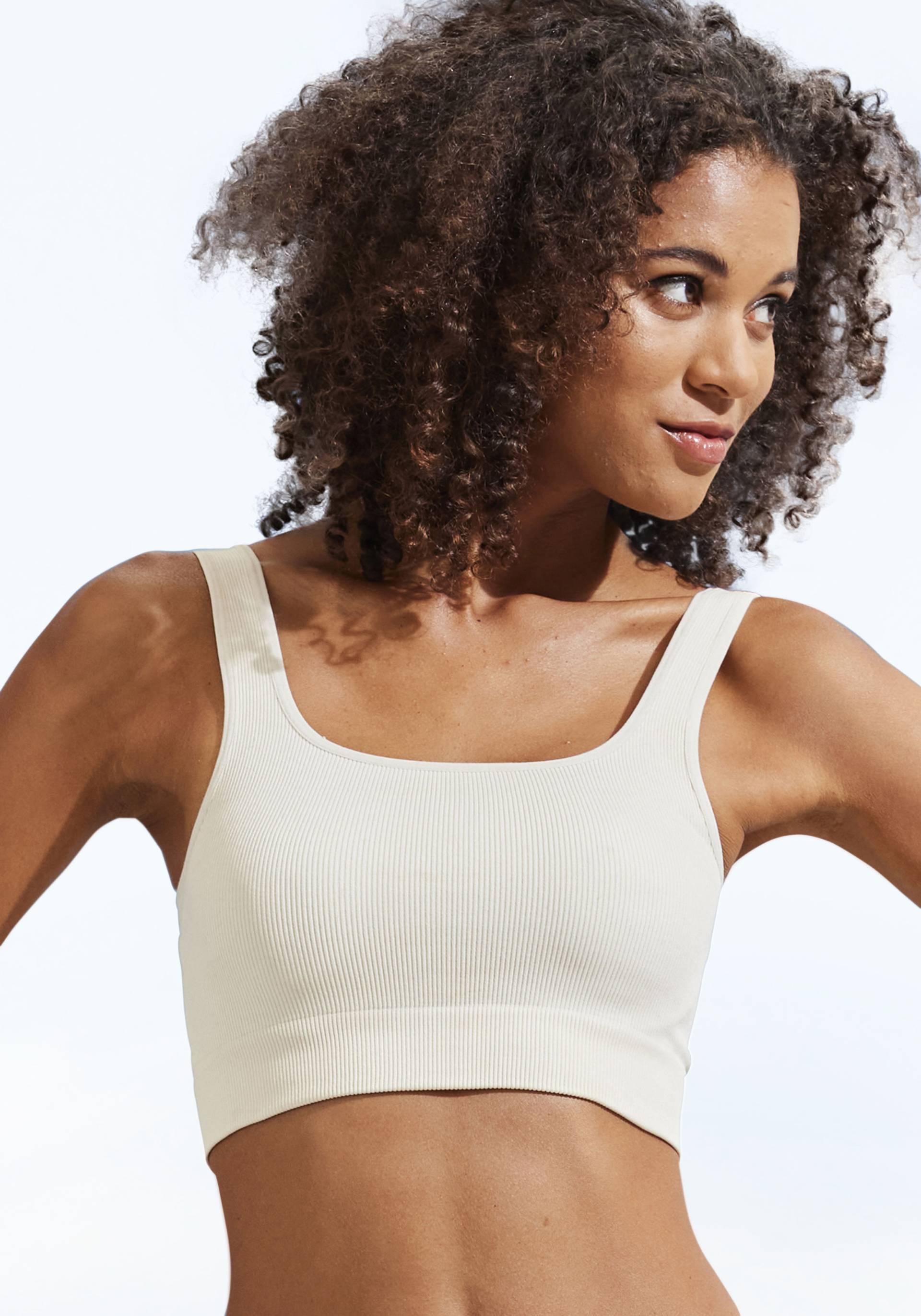 LASCANA Crop-Top, Seamless Top mit Rippstruktur von Lascana