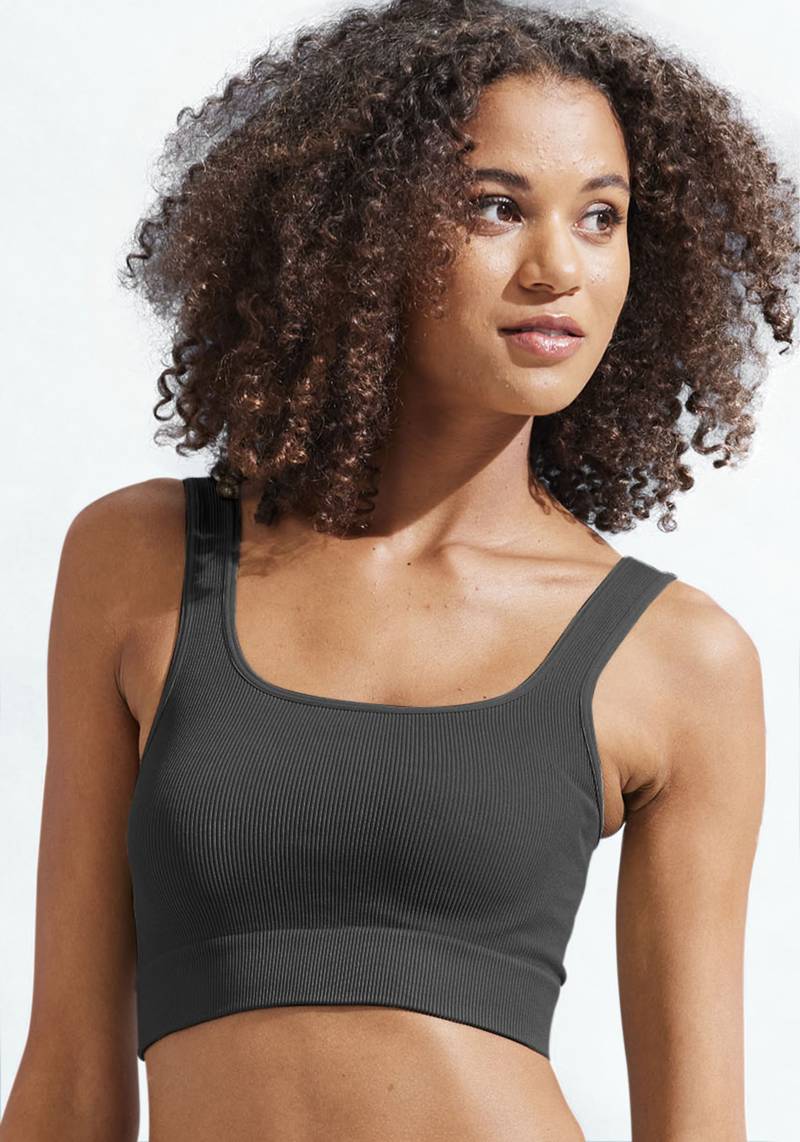 LASCANA Crop-Top, Seamless Top mit Rippstruktur von Lascana