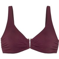 LASCANA Damen Bikinioberteil dunkelrot | 42F von Lascana