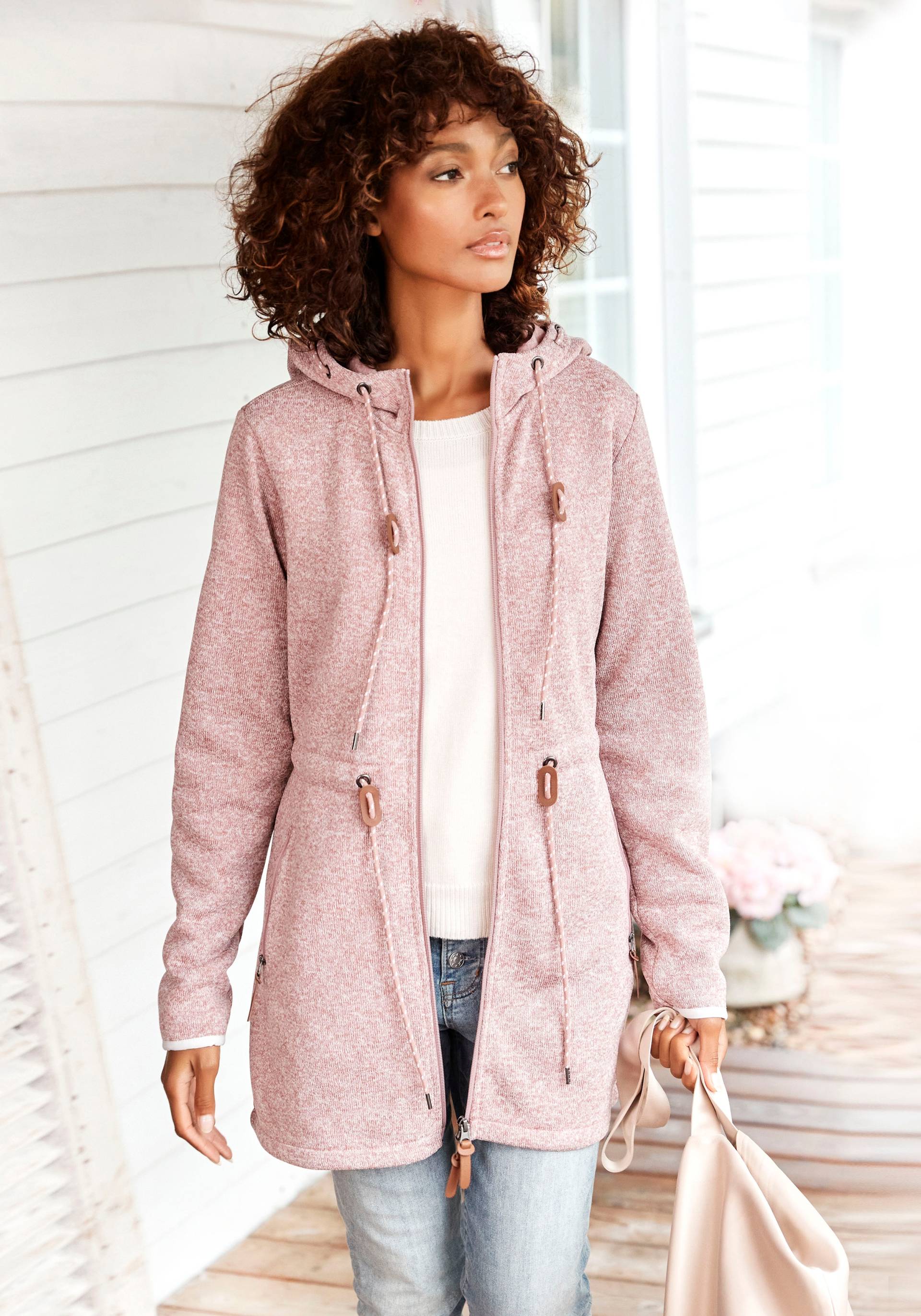 LASCANA Fleecejacke, mit Kapuze, mit Kapuze LASCANA Fleecejacke, mit Kapuze, mit Kapuze von Lascana