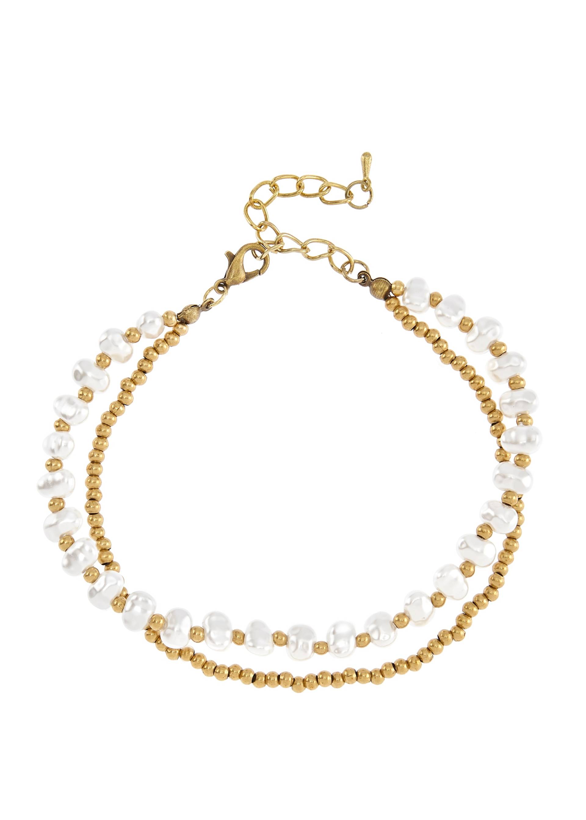 LASCANA Fusskette, mit Süsswasserperlen-Imitaten, Fusskettchen-Armband, Fussketten Set LASCANA Fusskette, mit Süsswasserperlen-Imitaten, Fusskettchen-Armband, Fussketten Set von Lascana