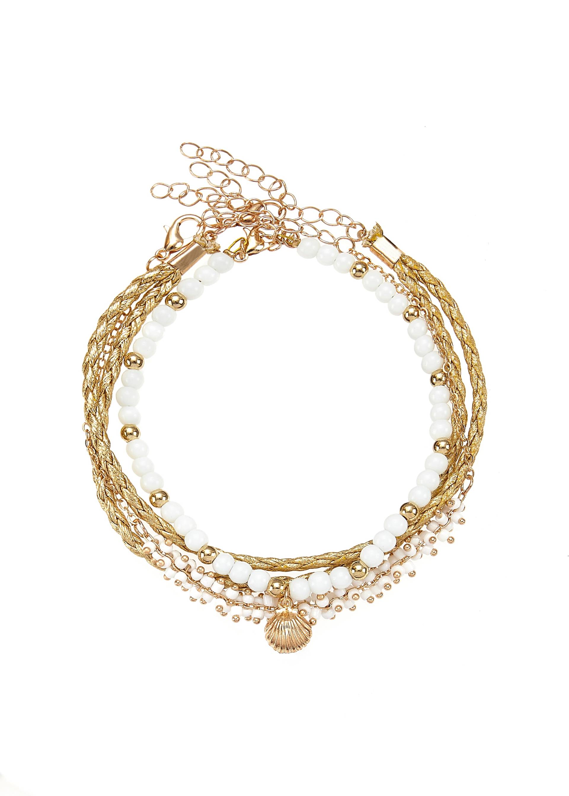 LASCANA Fusskette mit Anhänger, und Glasperlen, Fussketten Set, Fusskettchen mit Anhänger LASCANA Fusskette mit Anhänger, und Glasperlen, Fussketten Set, Fusskettchen mit Anhänger von Lascana
