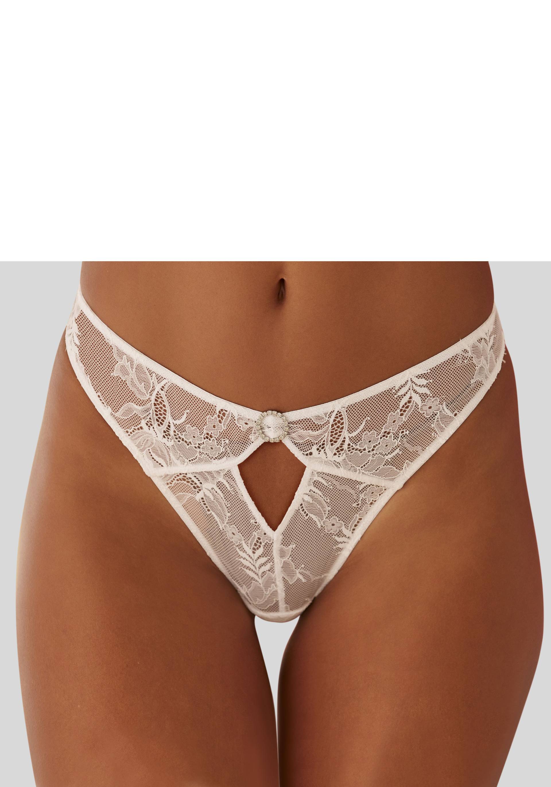 LASCANA High-Waist-String, aus dezent transparenter Spitze von Lascana