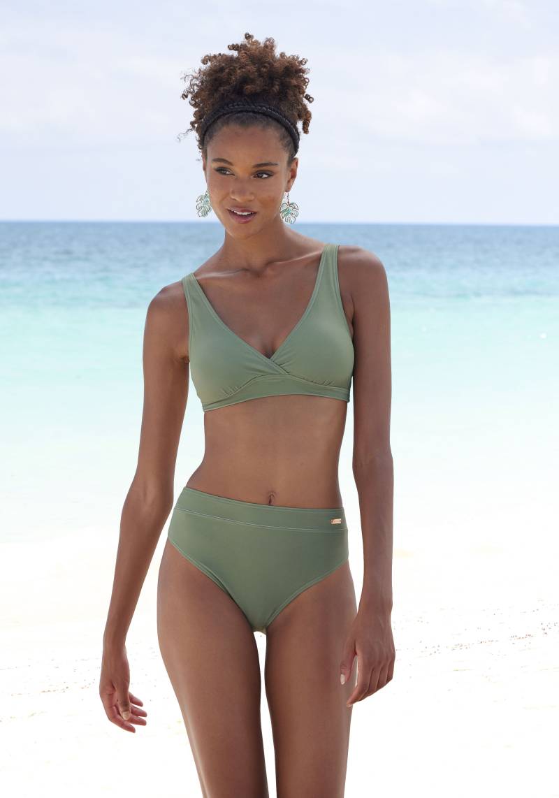 LASCANA Highwaist-Bikini-Hose »Lolo«, mit angesetztem Bündchen von Lascana